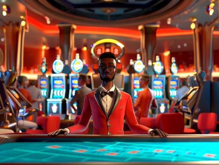 Baccarat table with multiple camera angles on gmslot88
